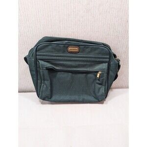 Vintage JAGUAR Travel Bag Carry On Shoulder Strap Luggage Zipper Green